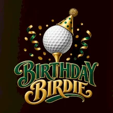 Narozeninové birdie s golfovým míčkem