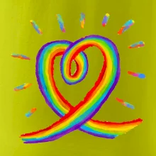 Srdce pride dúha kreslená Srdce pride dúha kreslená