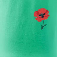 Vlčí mak kreslený na prsníku