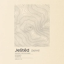 Ještěd - vrstevnice v obdĺžniku