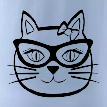Mačacie dievča s okuliarmi
