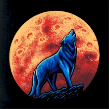 Vlk vyjúci na skale