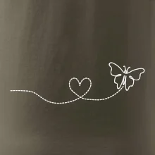 Dráha letu motýľa - srdce