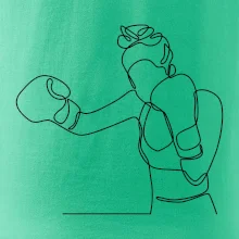 Žena boxerka jedným ťahom