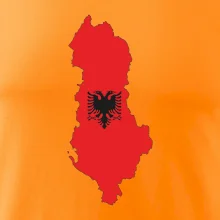 Albánsko mapa a znak