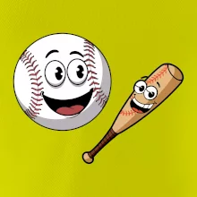 Parové tričko - baseballová raketa a loptička