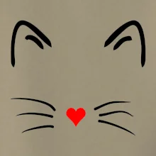 Mačka - srdce namiesto nosa