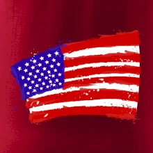 Americká vlajka ohnutá Americká vlajka ohnutá