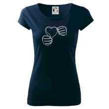 Ruka držiaca srdce jedným ťahom