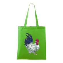 Kohút kreslený biely