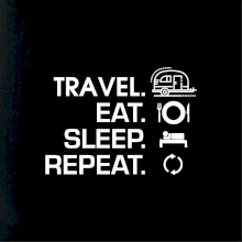 Eat sleep travel - Malý príves Eat sleep travel - Malý príves