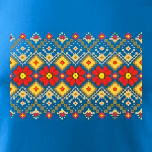 Ukrajinský vzor - Červené kvety