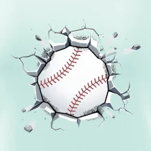 Baseball lopta v triku