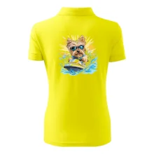 Yorkšírsky teriér na vodnom skútri