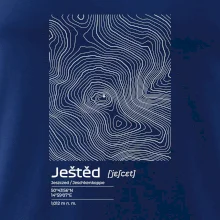 Ještěd - vrstevnice v obdĺžniku