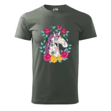 Kôň farebný s kvetinami