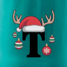 Vianočné rodinné tričká - písmeno a čiapka