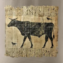 Egyptské hieroglyfy krava