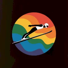 Skokan na lyžiach v kruhu