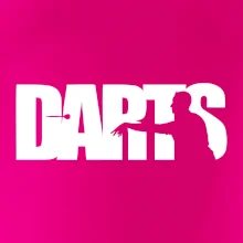 Darts - nápis so šípkarom