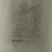 Boubín - vrstevnice v obdĺžniku
