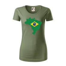 Brazília vlajka v mape