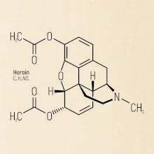 Molekulárna štruktúra Heroín