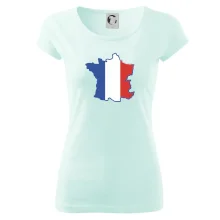 Francúzska vlajka mapa obrys