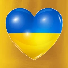 Ukrajina srdce vlajka