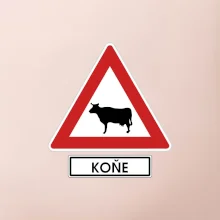 Dopravní značka - Pozor koně / kráva