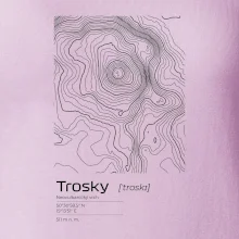 Trosky - vrstevnice v obdĺžniku