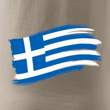 Grécko vlajka - štetkou