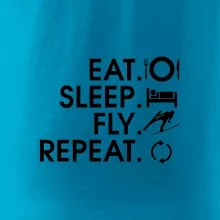 Eat sleep fly repeat - skoky na lyžiach