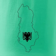 Albánsko obrys mapa