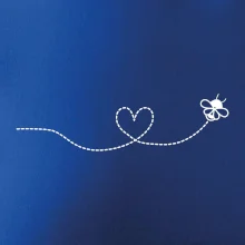 Dráha letu včely - srdce