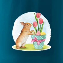 Veľkonočný zajačik tulipány