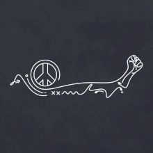 Päsť a symbol mieru