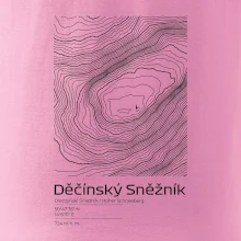 Děčínský Sněžník - vrstevnice v obdĺžniku