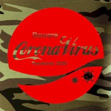 Corona virus pandemic logo