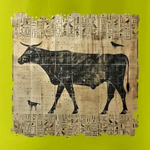Egyptské hieroglyfy krava