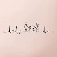 EKG rodina a dievča a chlapec