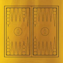 Backgammon čiernobiely