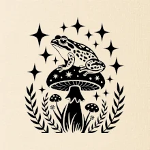 Goblincore hviezdy a huba