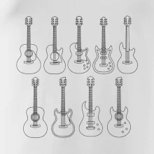 Typy gitár čiernej kresby