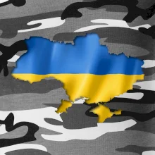 Ukrajina vlajka mapa