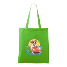 Jack russell teriér na vodnom skútri