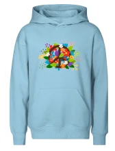 Peace symbol prerastený kvetinami