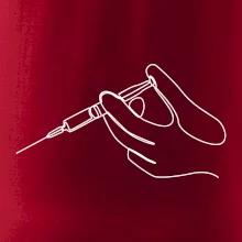 Ruka a injekcia jedným ťahom