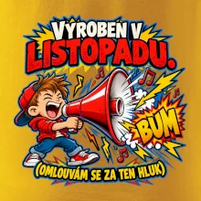 Vyroben v listopadu hlučný kluk s červeným megafonem