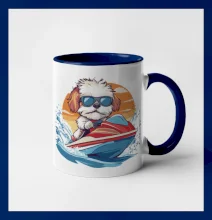 Bišónik na vodnom skútri